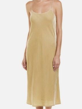 Vince Gold Slip Midi Dress